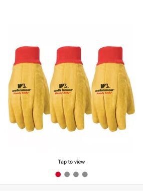 Wells Lamont Yellow Handy Andy Chore Gloves 12 Pairs- Men's XL